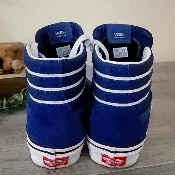 VANS Men's Sk8-Hi Sport Stripes Suede / Canvas High Top Sneaker - Picture 4 of 8